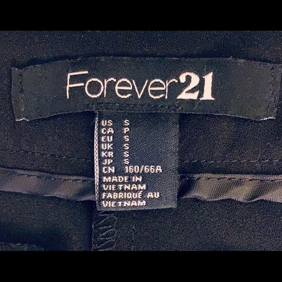 Forever 21 black tuxedo pants with white stripe. - Picture 12 of 13